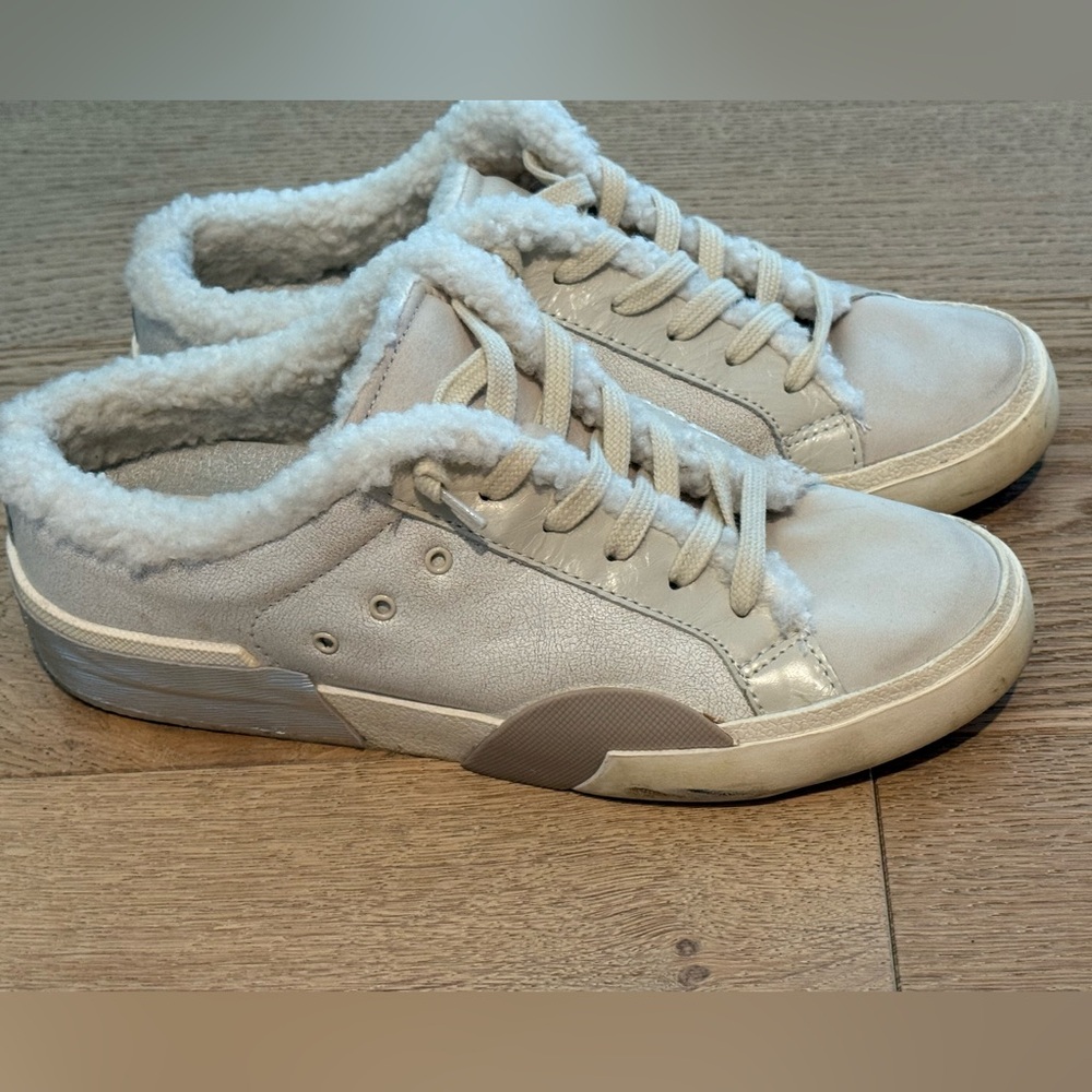 Dolce Vita Cream Fleece-Lined Sneakers